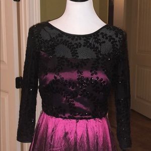 Beautiful black and burgundy dress